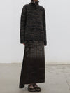 SWAYING 25 Fall/Winter Collection: Woolen A-line Skirt with Tie-Up Detail and Gradient Design SW-SW25AW3B08C2S2-HUIZONG (Gray-Brown)